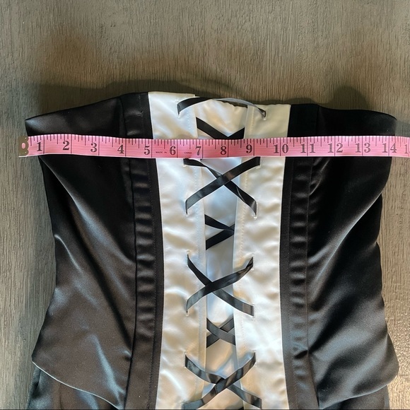 💛 Gunne Sax Black Corset Gown By Jessica McClintock Dress 2 - Picture 14 of 16